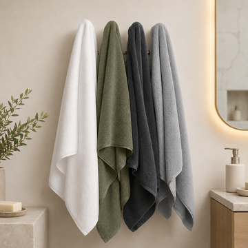 700 GSM Plush Bath Towel Set | 100% Cotton Towels | Benji Sleep Canada